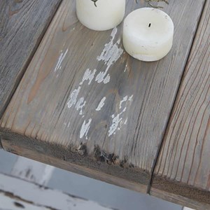 Table en pin recyclé 8 pers