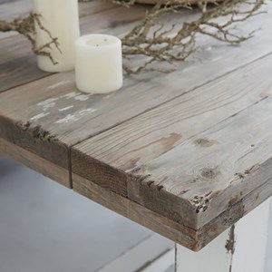 Table en pin recyclé 8 pers