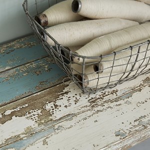 Console bois de pin recyclé 3 tiroirs