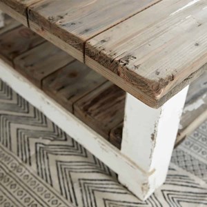 Table basse en bois de pin recyclé