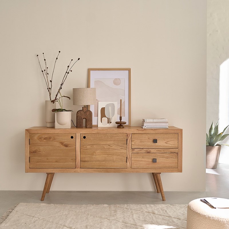 Berah Getah - Commode mindy 2 tiroirs 2 portes