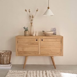 Commode en bois de mindy 2 portes