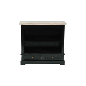 Commode acajou et teck 2 tiroirs