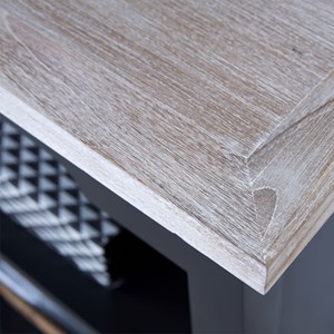 Commode acajou et teck 2 tiroirs