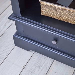 Commode acajou et teck 2 tiroirs