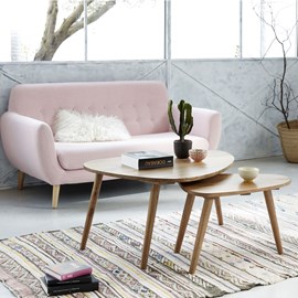 Lot 2 tables basses scandinaves mindi