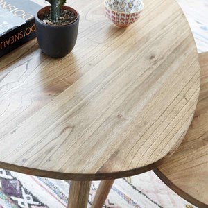 Lot 2 tables basses scandinaves mindi