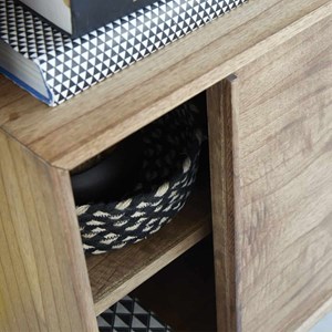 Bibliothèque en mindi massif 120 cm