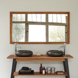 Miroir en bois de teck 150