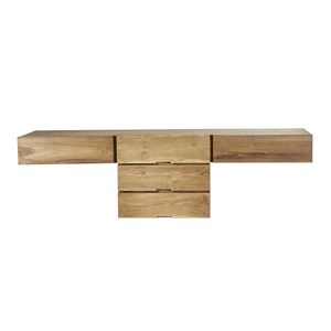 Meuble salle de bain teck suspendu