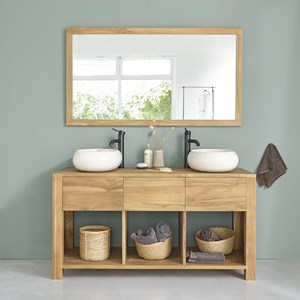 Meuble de salle de bain en teck