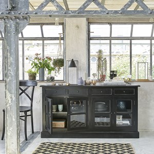 Buffet acajou 4 tiroirs 2 placards