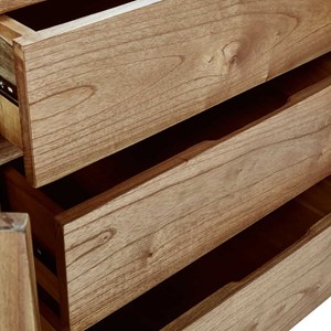 Commode mindi 3 tiroirs 2 portes