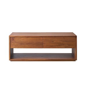 Table basse en bois finition noyer