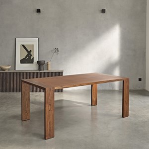 Table finition noyer 8 à 10 pers