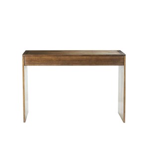 Console bois finition noyer avec tiroir