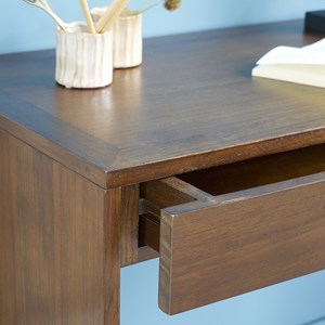 Console bois finition noyer avec tiroir