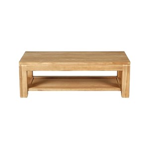 Table basse rectangulaire teck brut