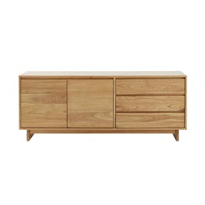 Commode mindi 3 tiroirs 2 portes