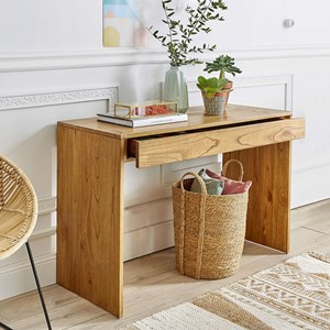 Console en bois de mindi avec tiroir