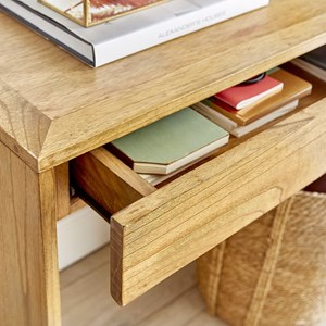 Console en bois de mindi avec tiroir