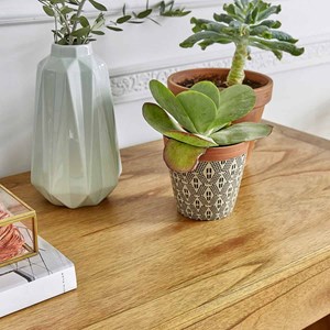 Console en bois de mindi avec tiroir