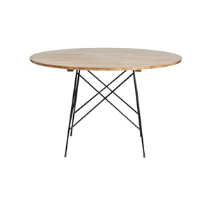 Table ronde en bois de mindi