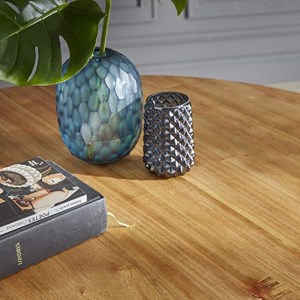 Table ronde en bois de mindi