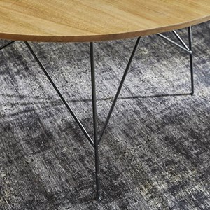 Table ronde en bois de mindi