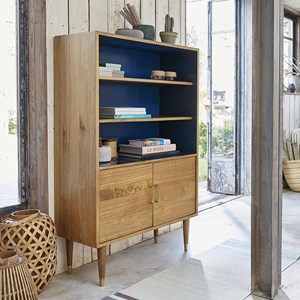 Bibliothèque en mindi massif 85 cm