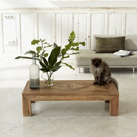 Table basse bois de teck recyclé