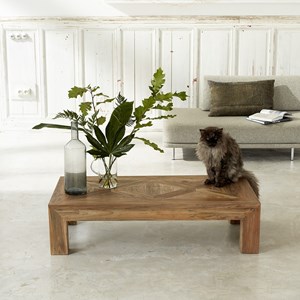 Table basse bois de teck recyclé