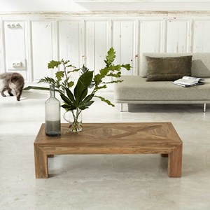 Table basse bois de teck recyclé