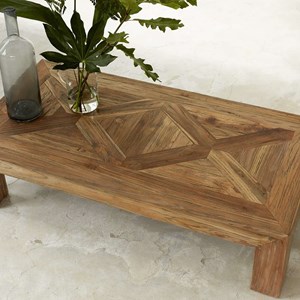 Table basse bois de teck recyclé