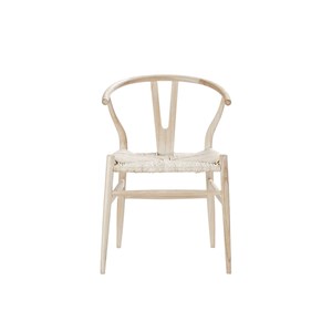 Chaise en bois de mindi assise tissée