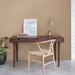 Chaise en bois de mindi assise tissée