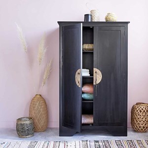 Armoire en bois d'acajou massif