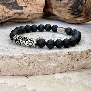 Bracelet de vitalité en pierre de lave