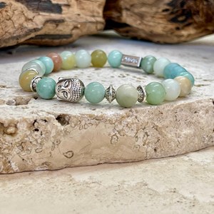 Bracelet équilibre buddha en amazonite