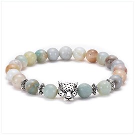 Bracelet équilibre leopard en amazonite