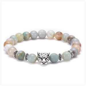 Bracelet équilibre leopard en amazonite