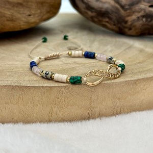 Bracelet infini en pierres naturelles