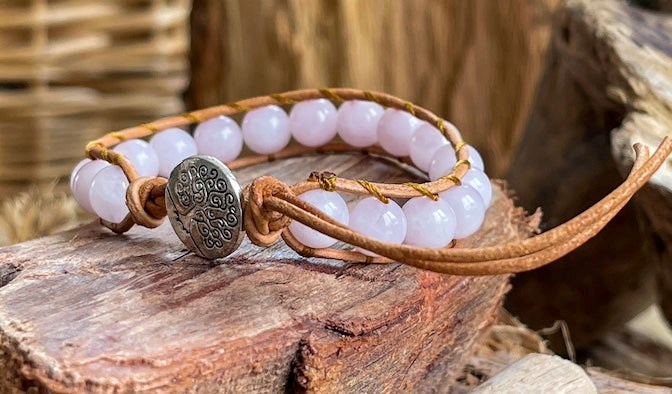 Natura-Zen - Bracelet de confiance en quartz rose