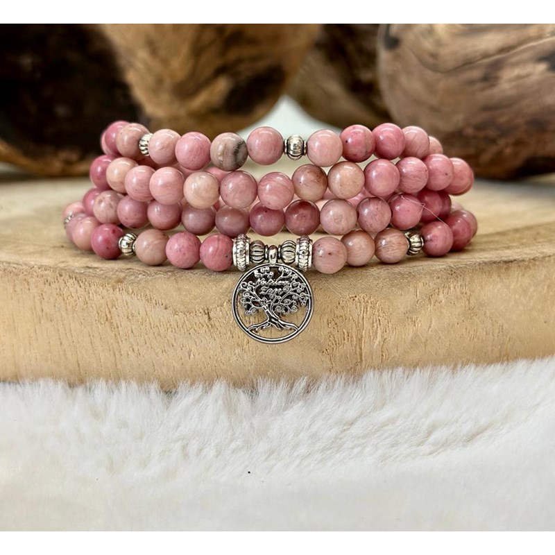 Natura-Zen - Bracelet mala amour en rhodochrosite