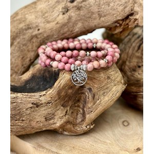 Bracelet mala amour en rhodochrosite