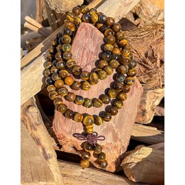 Bracelet mala en oeil de tigre