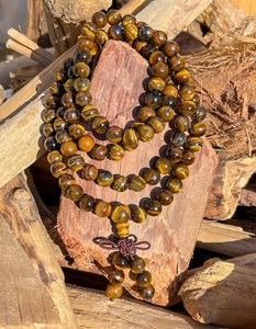 Bracelet mala en oeil de tigre