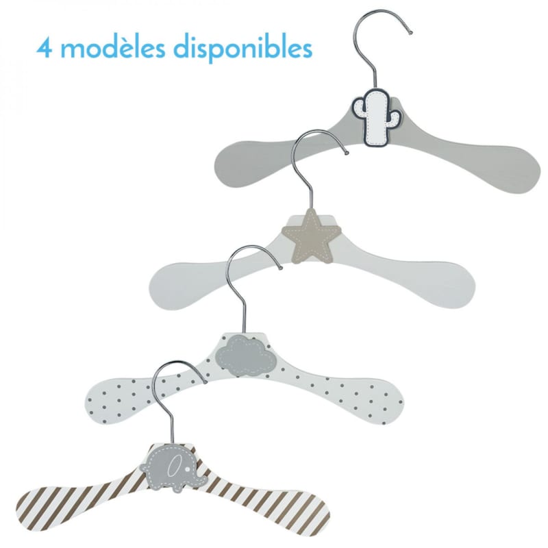 Lot de 10 cintres pour enfant (Monsieur Bébé) - Image 2