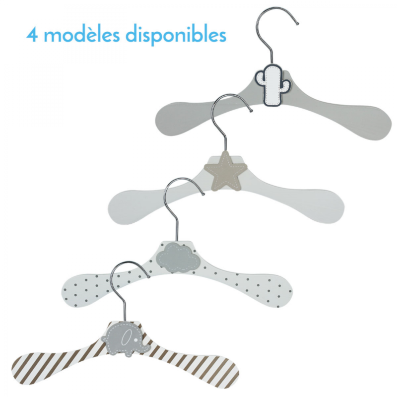 Lot de 10 cintres pour enfant (Monsieur Bébé) - Image 2