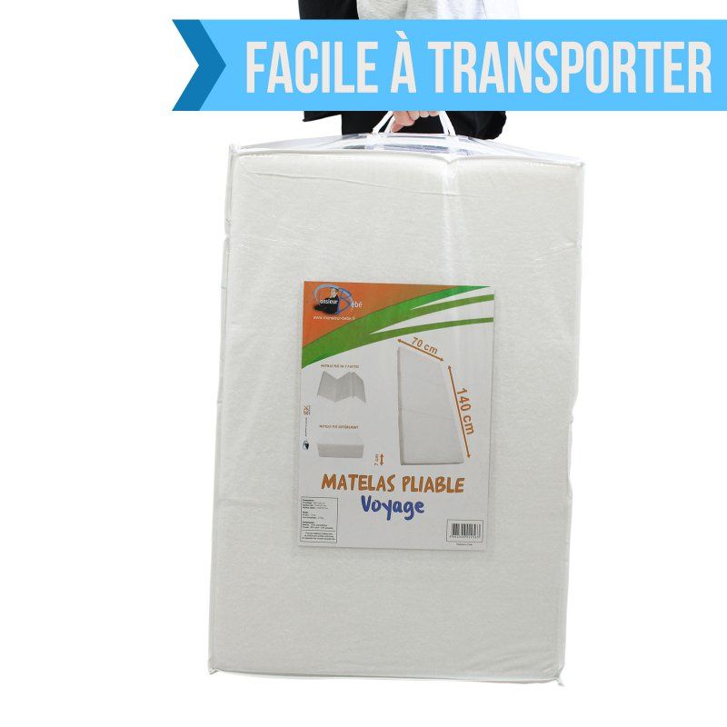 Matelas Bebe Pliable 70 X 140 X 7 Cm Nature Decouvertes